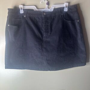 Old Navy Black Corduroy Mini Skirt